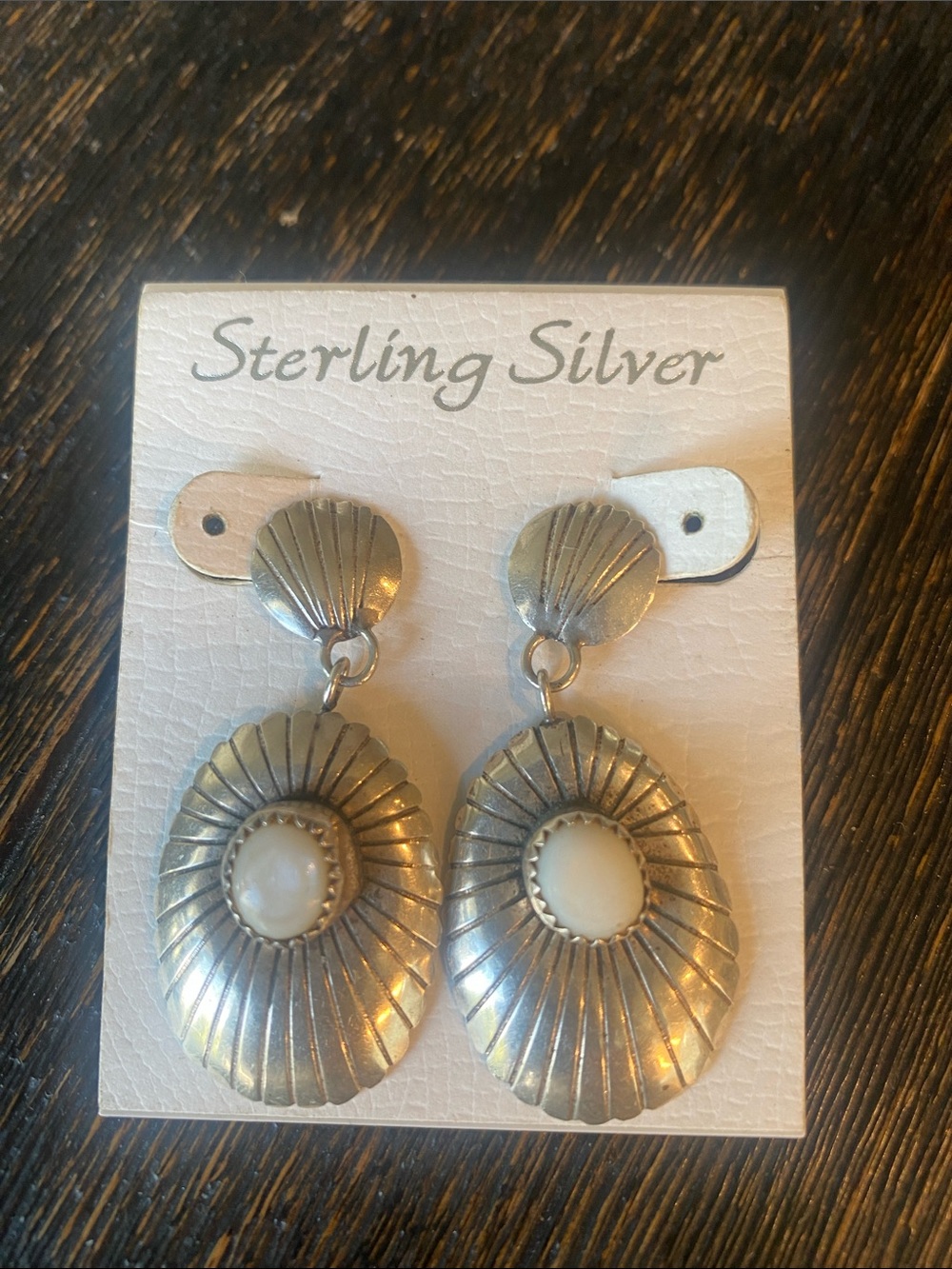 Sterling silver drop earrings